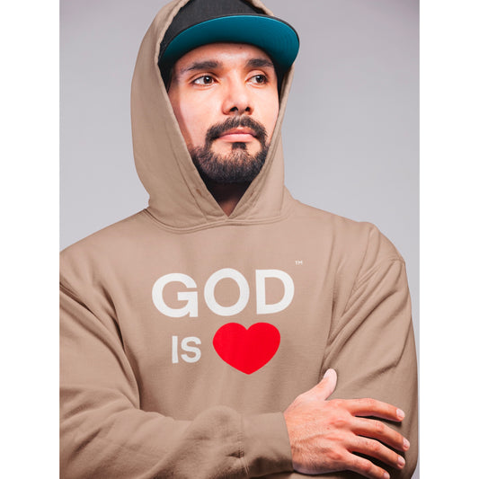 God Is Love Graphic Hooded Sweatshirt.